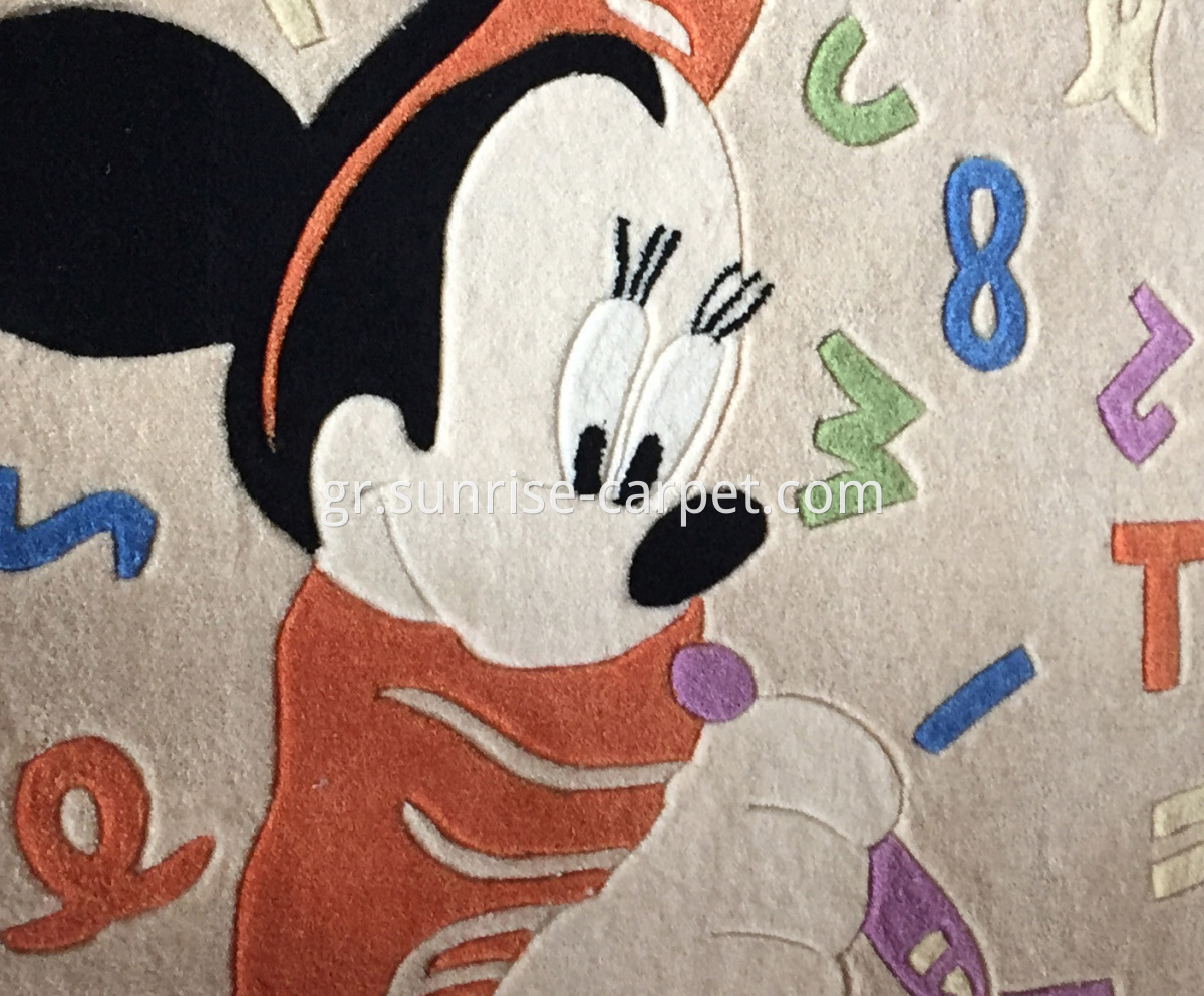 Carved Rug with Disney Design